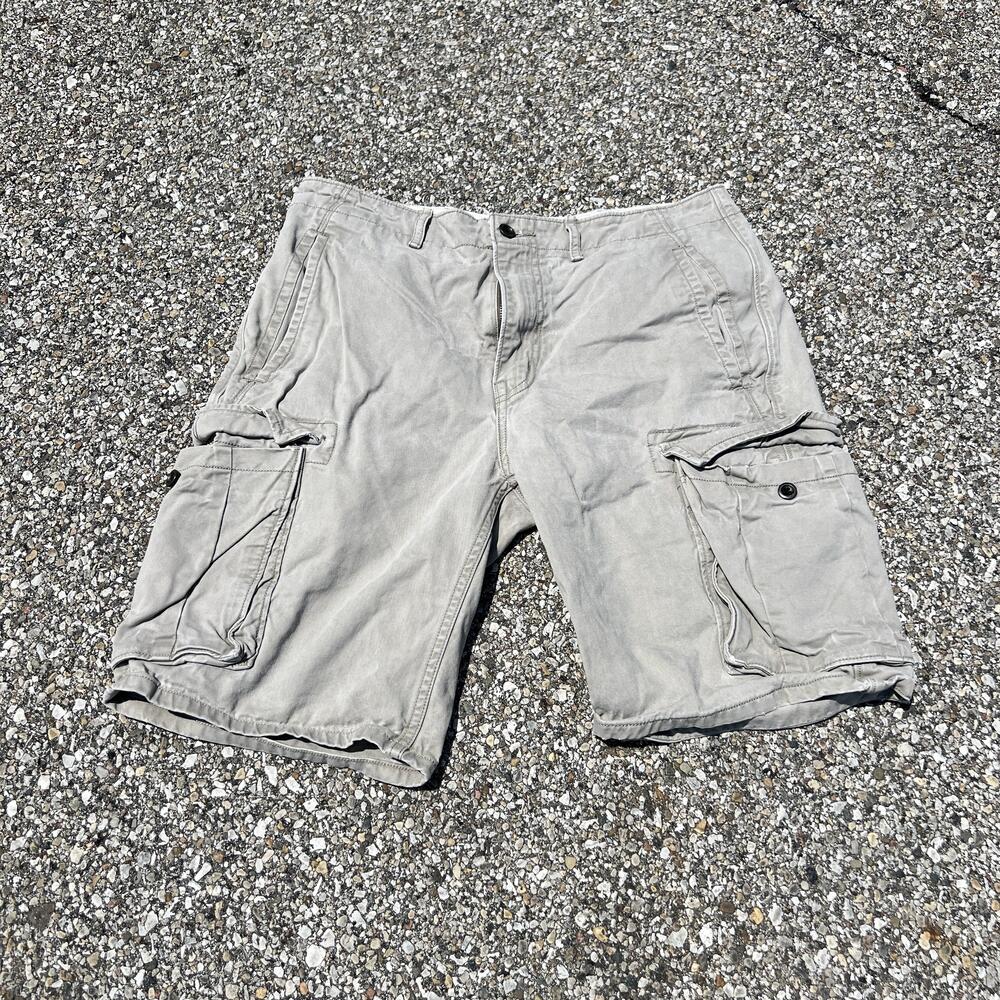 Banana Republic Chino Shorts Mens 35 Beige Cotton Flat Front Pockets Casual